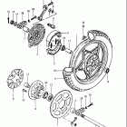 GN400 T,XT,XX,TX 1980-1981 Rear wheel (gn400t