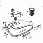GS750 B,C,EC,N,EN 1977-1979 Fuel tank (gs750b)