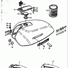 GS750 B,C,EC,N,EN 1977-1979 Fuel tank (gs750n