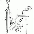 GS750 B,C,EC,N,EN 1977-1979 Handlebar - front fender