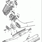 RE5 M A (497cc Rotary) 1975-1976 Глушитель