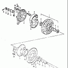 RE5 M A (497cc Rotary) 1975-1976 Задняя ступица колеса
