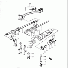 T500 R,J,K,L,M 1971-1975 Механизм  переключения передач