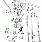 T250 II,RJ 1972 Handlebar - control cable