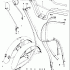 AS50 AC50 1971 Handlebar front fender - cable
