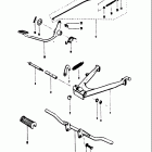 T125 II,R 1971 Center stand - footrest bar
