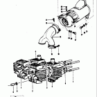 T125 II,R 1971 Cylinder - air cleaner
