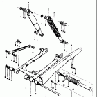T125 II,R 1971 Rear swinging arm - rear shock absorber