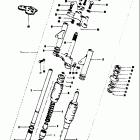 T125 II,R 1971 Front fork (for t125-z and t125r)