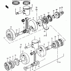 T350 1,2,R,J 1969-1972 Piston - crankshaft
