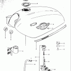 TS250 1969-1970 ТОПЛИВНЫЙ БАК