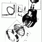 50 M15 M15D M12 1968 Head lamp housing-head lamp-speedometer-speedometer cabl...