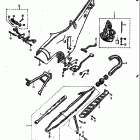 80K10P K11P K15P 1968 Carburetor-muffler-kick starter lever-brake pedal-center...
