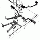 80K10P K11P K15P 1968 Center stand-footrest bar-rear brake