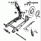 80K10P K11P K15P 1968 Rear swinging arm-rear shock absorber-sprockets
