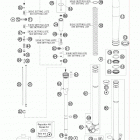 250 XC USA CHASSIS Передняя вилка в разборе