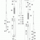 65 XC CHASSIS Передняя вилка в разборе