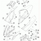 690 DUKE CHASSIS WHT Обтекатель, крылья