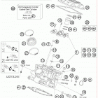 950 SUPER ENDURO R US 2008 ENGINE Головка цилиндра задняя