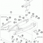 990 ADVENTURE CHASSIS WHT Swing arm                     990 a