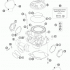 250 XC USA ENGINE Цилиндр,головка цилиндров