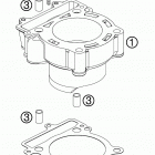 250 XC-F USA ENGINE Цилиндр