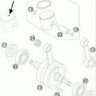 50 SX MINI USA ENGINE Коленвал и поршень