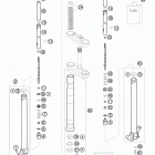 65 XC USA CHASSIS Передняя вилка в разборе