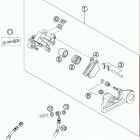 250 SX-F CHASSIS Brake calip er rear