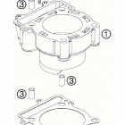 250 SX-F ENGINE Цилиндр