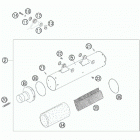 400 XC-W -EXC CHASSIS ГЛУШИТЕЛЬ