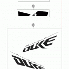 990 SUPER DUKE ORANGE USA CHASSIS Наклейки
