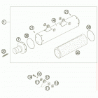250 SX-F CHASSIS Exhaust silencer