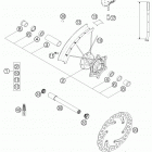 250/300 EXC Front wheel 250-300 / 2005