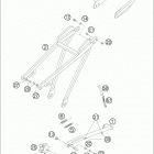 450 RALLYE Sub frame · side stand 450-660 / 2005