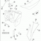 450/525 SX RACING Tank · seat · cover 250-525 exc  /  2005