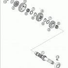 640 LC4 ENDURO Transmission i - main shaft 625-660 / 2005