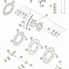 250/300 EXC Rear wheel 250 / 300