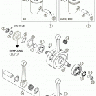 250/300 EXC Crankshaft, piston 250 / 300