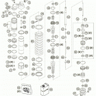 250/300 EXC Shock absorber wp disassembled 250 / 300