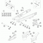 250/300 EXC Swingarm, chain guard 250 / 300