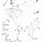 250/300 EXC Tank, seat, cover 250 / 300