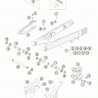 450 SX, MXC, EXC RACING Swingarm, chain guard 250 / 450 / 525