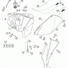 250 EXC RACING, 450/525 SX, MXC, EXC RACING Tank, seat, cover 250 / 450 / 525 exc