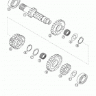 250 EXC RACING, 450/525 SX, MXC, EXC RACING Transmission i - main shaft 450 / 525 exc, mxc eu