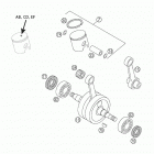 50 MINI ADVENTURE GS, 50 JUNIOR ADVENTURE, 50 SENIOR ADVENTURE Crankshaft, piston 50