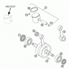 50 MINI ADVENTURE, 50 JUNIOR ADVENTURE, 50 SENIOR ADVENTURE Crankshaft, piston 50