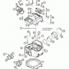 640 LC4, 640 LC4 SUPERMOTO, 640 LC4 ADVENTURE, 640 DUKE II Cylinder head 640