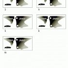 250/300/380 SX MXC EXC CHASSIS Dekor decal 125-380
