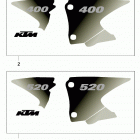 400/520 SX MXC EXC RACING CHASSIS Dekor decal 400 / 520